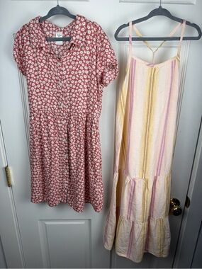 OshKosh B'gosh Pink Floral Button-Front Midi Dress